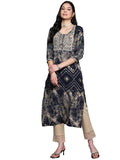 Libas Women'S Viscose Yoke Design Regular Kurta (23748Oh Navy Blue