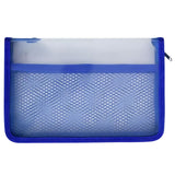 Worldone A5 Transparent Zipper Document Holder,2 Internal Mesh Pockets, Folder For Small Documents, Receipts & Bills, Upto A5 Si