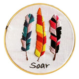 Zoomella Embroidery Starter Kits With Pattern Diy Cross Stitch Crafts Leavescrafts|Needlecrafts & Yarn|Embroidery & Cross Stitch