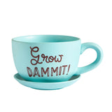 Chumbak Grow Dammit Planter, Teal
