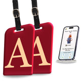 [Pack 2] Tag8 Smart Luggage Tag Id With Name Initial A| Bag Tag With Global Loss Recovery Service | Airline Compliant | Sita Wor