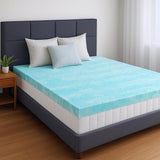 2 Inch Mattress Topper Queen, Gel Memory Foam Infused Bed Toppers, Ventilated Soft Mattress Pads for Pressure Relief, CertiPUR-U