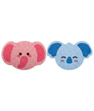 2Pack Kids Bath Sponge, Animal Bath Sponge Set with Elephant and Tree Kangaroo Shapes, Fun Loofah for Kids Body Cleaning, Gentl