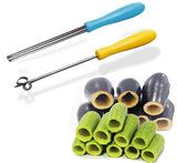 2 pcs Zucchini Squash Cucumber Corer Vegetable Corers Drill Stainless Steel Core Remover Coring Tool Kitchen Stuffed Vegetables 