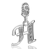 JMQJewelry H Letter Initials Alphabet Mother Birthstone Womens Beads Charms for Bracelets Fits Pandora Bracelets Valentine Chris