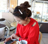 4PCS Rhinestone Crystal Hair Clip Pearl Barrette Hair Accessories Duck Bill Alligator Hair Clips for Girls Women Lady
