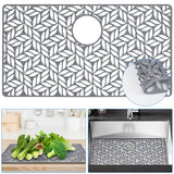 QKVCX Silicone Sink Protectors - 2PCS, 28.25x15.25, Bottom Protectors for Farmhouse Stainless Steel & Porcelain Sinks with Rear 