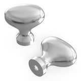 Hickory Hardware Williamsburg Collection Knob 1-1/4 Inch X 13/16 Inch Chrome Finish