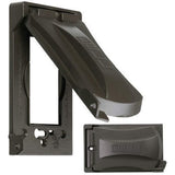Hubbell MX1050Z Bell 1Gang Weatherproof Universal Metal Flip Cover, Vertical/Horizontal 12in1, Bronze