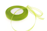 Dxeud Sheer Organza Ribbon (Olive Green, 1/2 x 50 Yards)