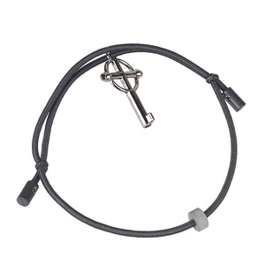ECBANLI Escape Bracelet with Cross Universal Round Handcuff Key & Tungsten Bead - Car Window Breaker Wrist Strap Emergency Rescu