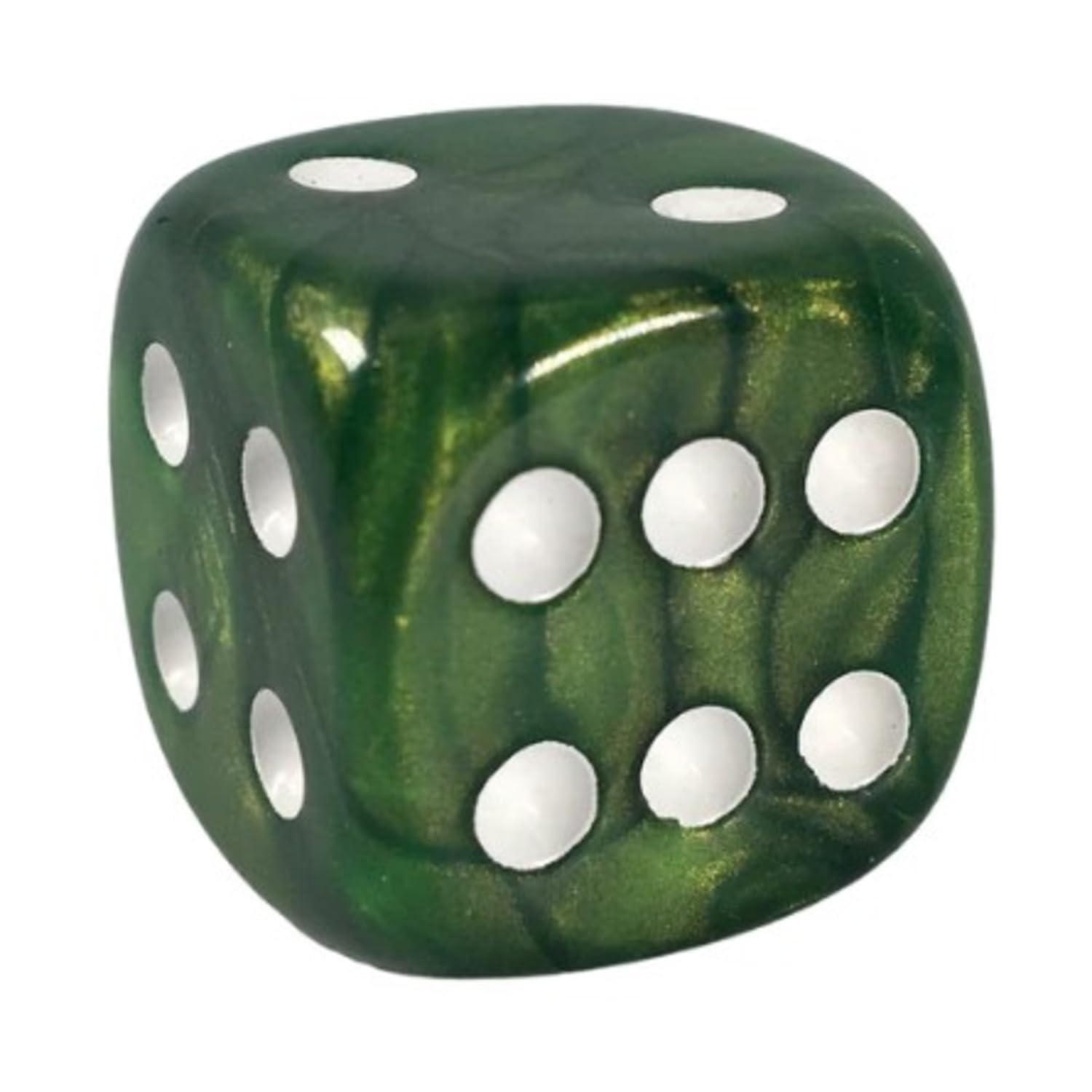 Role 4 Initiative D6 18Mm Emerald Dragon Shimmer W/White (12)