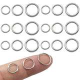 600pcs 9mm 10mm 12mm Stainless Steel Jump Rings Connector Rings for DIY Craft Jewelry Making Necklaces Bracelet Earrings Keychai