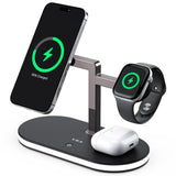 VBA 4 in 1 Wireless Charging Station for Apple MagSafe Charger,Fast Charging Magnetic Wireless Charger Stand with Night Light fo