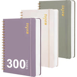 Resurhang 3 Pack Lined Spiral Notebook Journal for Work 300 Pages Thick B5 7.1inch x 10inch College Ruled Journal Notebook for Women H