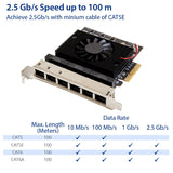 6 Port 2.5 Gigabit Pci-E X4 Ethernet Network Card