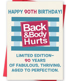 Happy 90th Birthday Card, Unique 80th Birthday Gifts for Women Men, Funny 90th Birthday Decorations for Grandma Grandad Dad Mom