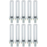 Sunlite 40501 PL7/SP41K Plugin U-Shaped Compact Fluorescent Lamp, 7 Watts, 360 Lumens, 4100K Cool White, 2-Pin (G23) Base, 10 Pa