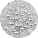 YHYPOCI 200pcs 14mm Half Pearls for Crafts Flatback Round Half Pearl Beads for Jewelry Making Nail Art Scrapbook Craft Wedding D