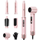 Dryhsip 5 in 1 Hair Styler & Air Dryer Wrap Curler, Low-Speed Negative Ionic Hair Tools Drying, Multi Air Styler, Professional B