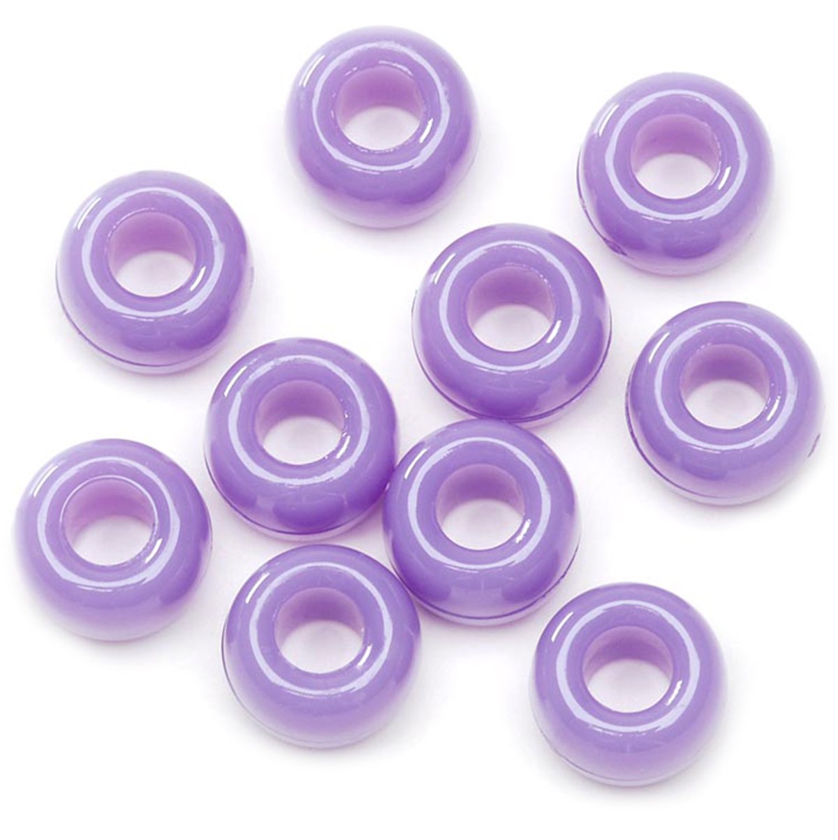 Darice Opaque Purple Pony Beads - Great Craft Projects for All Ages - Bead Jewelry, Ornaments, Key Chains, Hair Beading - Round 