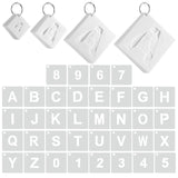 Affrolling 144 Pcs Letter and Number Stencils 4 Sizes Alphabet Number Templates Reusable Plastic Stencils for Painting on Wood, 