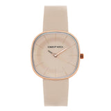 Joker & Witch Albin 38Mm Beige Dial 18Mm Beige Faux Leather Watch For Women
