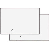 Lorell Magnetic DryErase Board, 6Feet by 4Feet, Silver/Ebony 2Boards