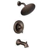 Moen Brantford Oil Rubbed Bronze PosiTemp Tub and Shower Trim Kit, Including 8Inch EcoPerformance Rainshower, Shower Lever, a