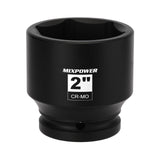 MIXPOWER 3/4 Drive Shallow Impact Socket, CR-MO, 2, SAE, 6 Point, Axle Nut Impact Grade Socket for Easy Removal