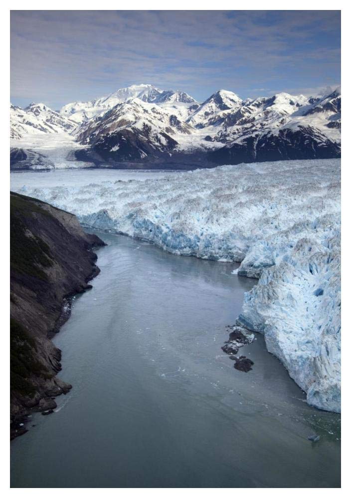 Hubbard Glacier Encroaching On Gilbert Point, Wrangell-St. Elias National Park, Alaska-Paper Art-34,,X50,,
