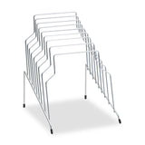 Fellowes Step File, 8 Sections, 10.12 X12.12 X 11.87 Inches, Wire, Silver (72604)