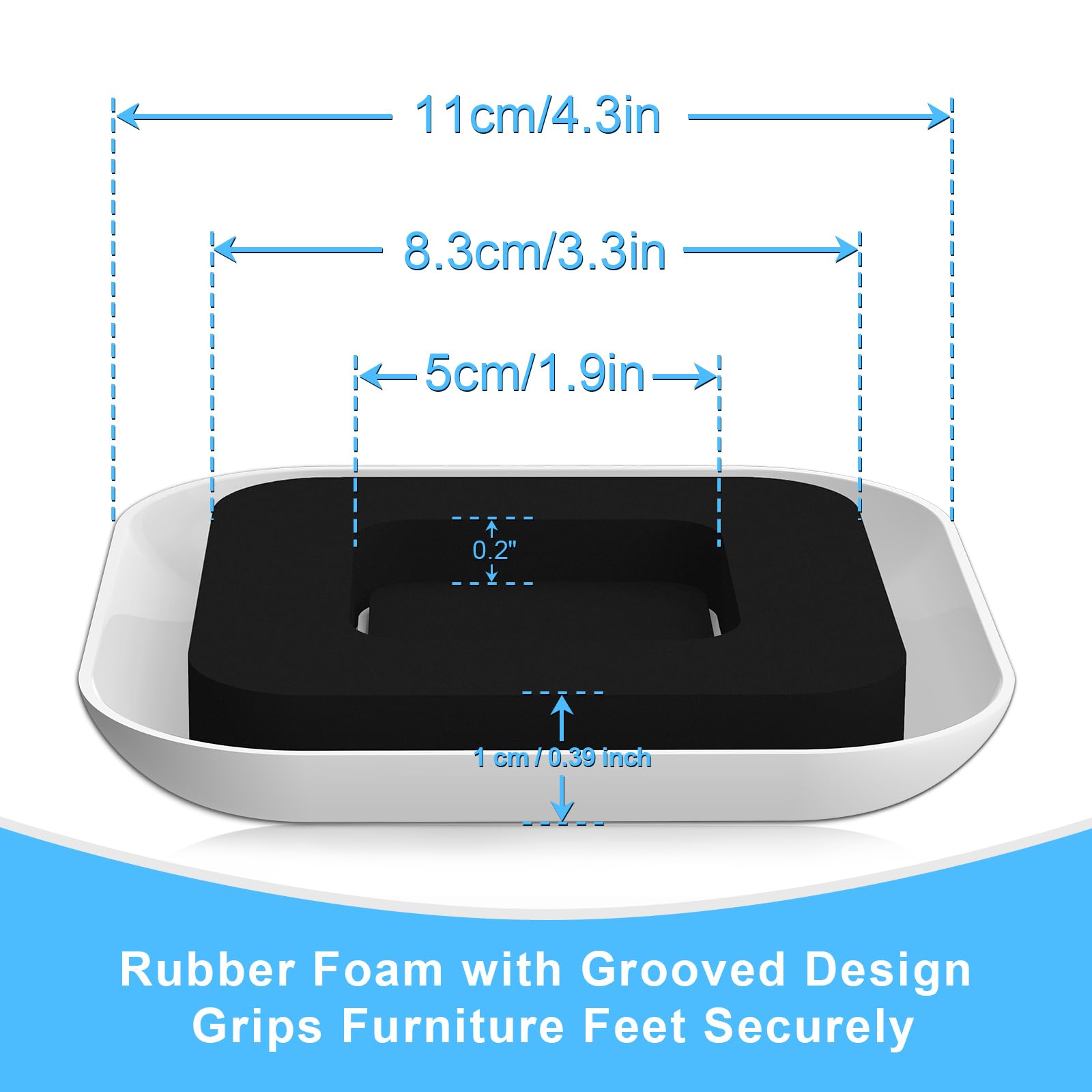 Upgrade Furniture Sliders, Furniture Sliders for Carpets, 8 PCS 4.3 Moving Pads with Anti-Slip Groove, Furniture Moving Slider