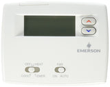 Emerson 1F89-0211 2 Heat Pump Non-Programmable Thermostat, Blue
