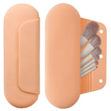 AGIKET Silicone Makeup Brush Holder Travel Cosmetic Bag:Soft Portable Cosmetic Face Brushes Holder with Upgrade Anti-Fall Out Ma