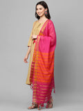 Gosriki Women'S Cotton Blend Straight Printed Kurta With Pant & Dupatta (Carnival Beige_S-Go_Beige_Small),Beige,,B0B9L6Q5D3