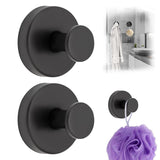 AMAZOPEN 2 PCS Suction Cup Hooks for Shower, 15 lbs (max) Removable Towel Hooks for Bathroom Window Glass Door Wall, Versatile B