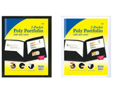 BAZIC 2Pockets Poly Portfolio w/ View Cover