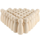 SINJEUN 40 PCS 3-1/2 Inch Wood Peg Dolls, Unfinished Large Wooden Peg Woman Angel Shape Wooden People Decorative Jumbo Peg Dolls