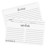 sunepany 50 Pieces 4x6 Recipe Cards for Bridal Shower Weeding Housewarming Kitchen Christmas Gifts Double Sided Menu Cards White