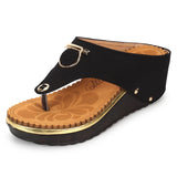 Ortho Joy Doctor Fancy Slipper For Women || Orthopedic Women'S Fashionable Comfortable Slipper,Black,5,B0C96J3H38