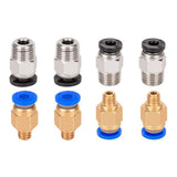 ALAMSCN 5PCS PC4-M6 Pneumatic Fitting Push to Connect + 5PCS PC4-M10 Straight Quick in Fitting Connectors for 3D Printer Bowden