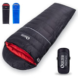 QEZER Down Sleeping Bag for Adults 600 Fill Power Down Sleeping Bag Cold Weather Ultralight Sleeping Bag with Pouch for Backpack