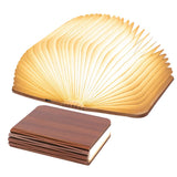 XIUDI 8 Colors Mini Folding Book Lamp,Portable Wooden Book Lights,Desk Light,Novelty LED Paper Lantern with USB Rechargeable Nig