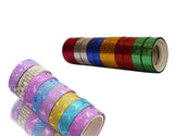 Eclet (Set Of 2 Tape 1 Designer Or 1 Sparkling 12 Mm Glitter Tape With Different Colors