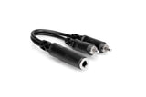 Y Cable, 1/4-In Tsf To Dual Rca