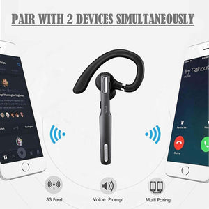 ICOMTOFIT Bluetooth Headset, Wireless Bluetooth Earpiece V5.0 Hands-Free Earphones with Built-in Mic for Driving/Business/Office