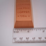 1 Pound Copper Bar Ingot Paperweight - 999 Pure Chemistry Element Design with Certificate of Authenticity by Mint State Gold