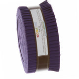 Robert Kaufman RU32440 40 Piece Strips Kona Cotton Sediment Fabric, 21/2, Purple