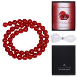 Song Xi 90pcs 4mm Natural Red Chalcedony Stone Beads for Jewelry Making, Gemstones Beads Bracelet for Necklace Earring Keychain,
